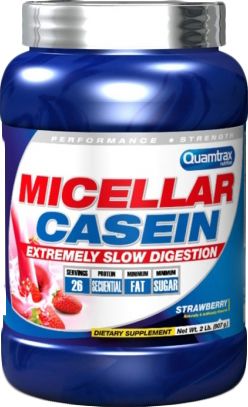 

Мицелярный казеин Micellar Casein Quamtrax клубника 908 г (QMT062)