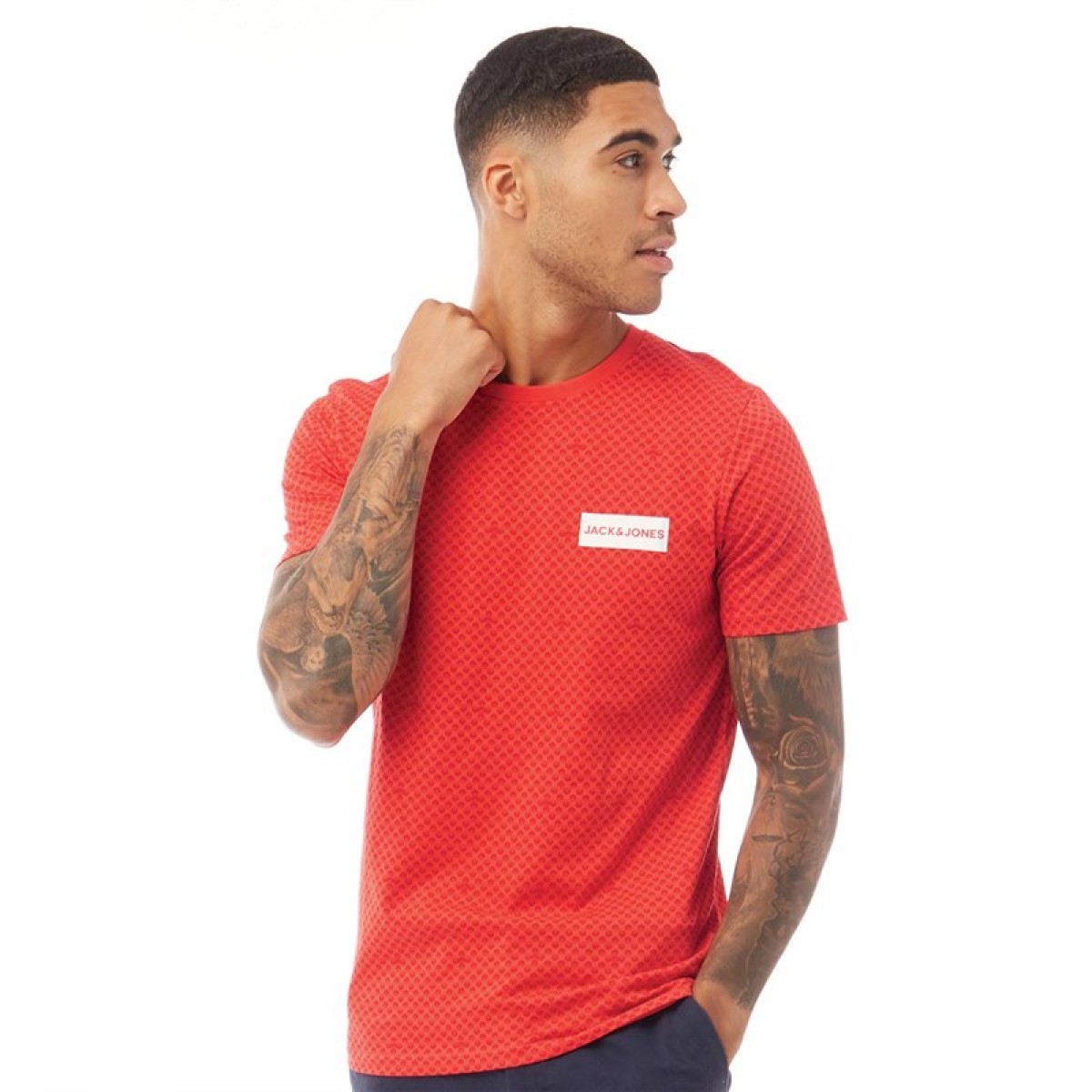 

Футболка JACK AND JONES Sundarban Neck Bittersweet Bright Red, S (44)