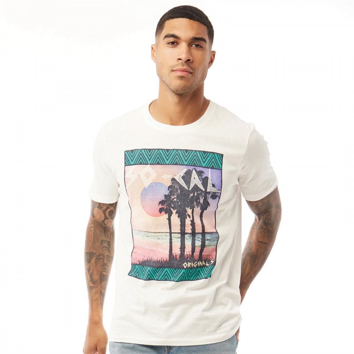 

Футболка JACK AND JONES Socal Neck Cloud Dancer White, S (44)