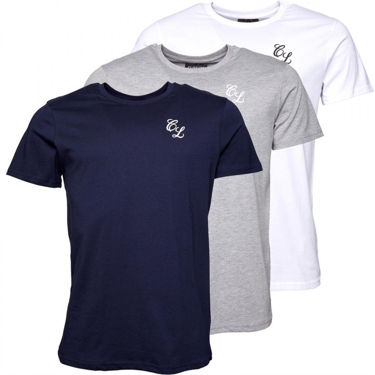 

Футболка Closure London Three Pack s Navy/Light Marl/White Navy, XXL (52)