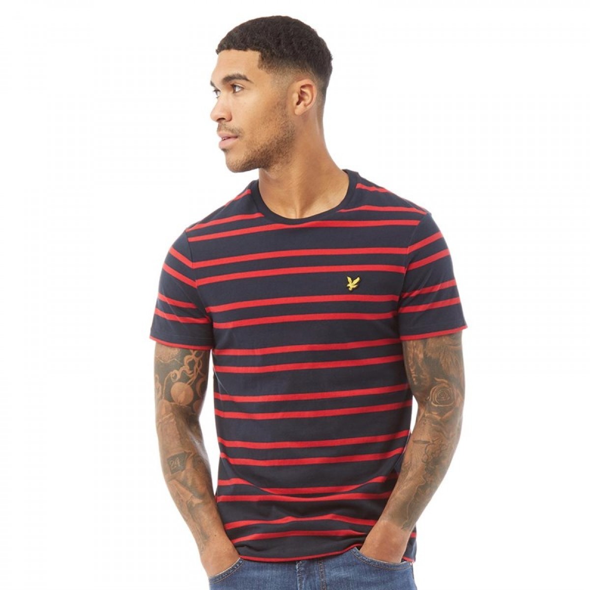 

Футболка Lyle And Scott Vintage Double Stripe Dark Navy/Chilli Pepper Red Navy, XS (42)