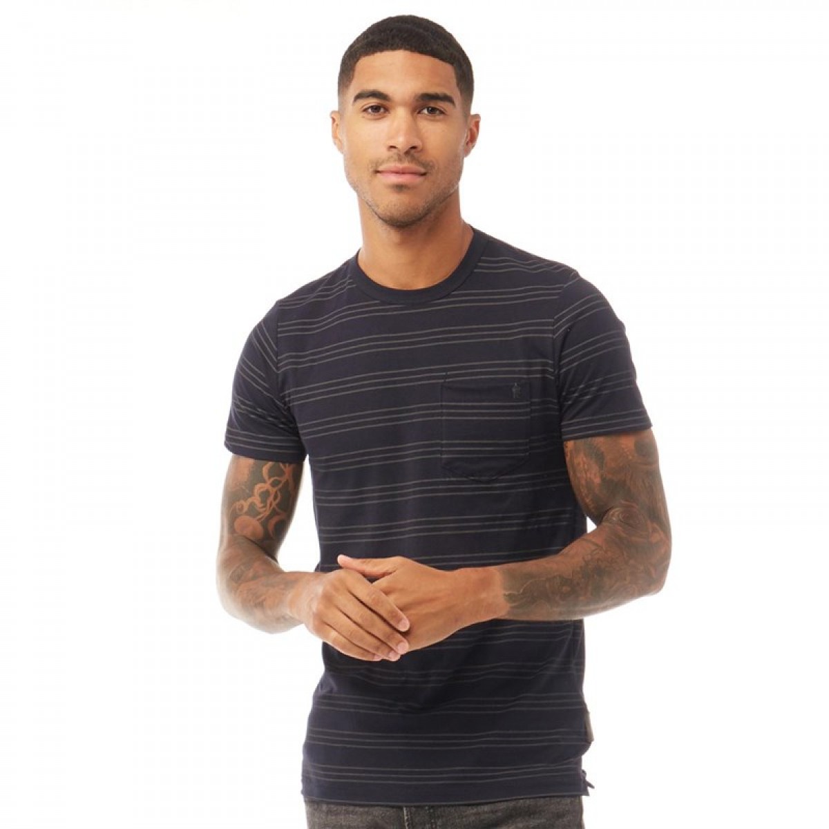 

Футболка French Connection 3 Stripe Marine/Gunmetal Grey, S (44)