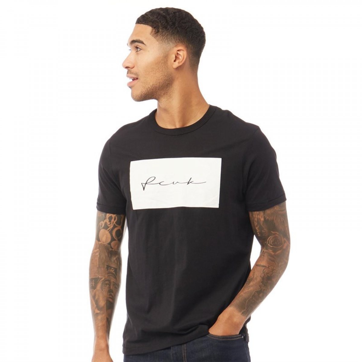 

Футболка French Connection FCUK Scribble Box Black/White Black, S (44)