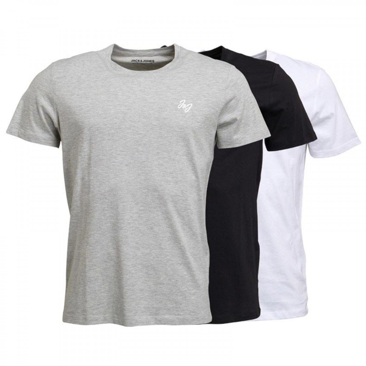 

Футболка JACK AND JONES Joe Three Pack s White/Black/Grey White, S (44)