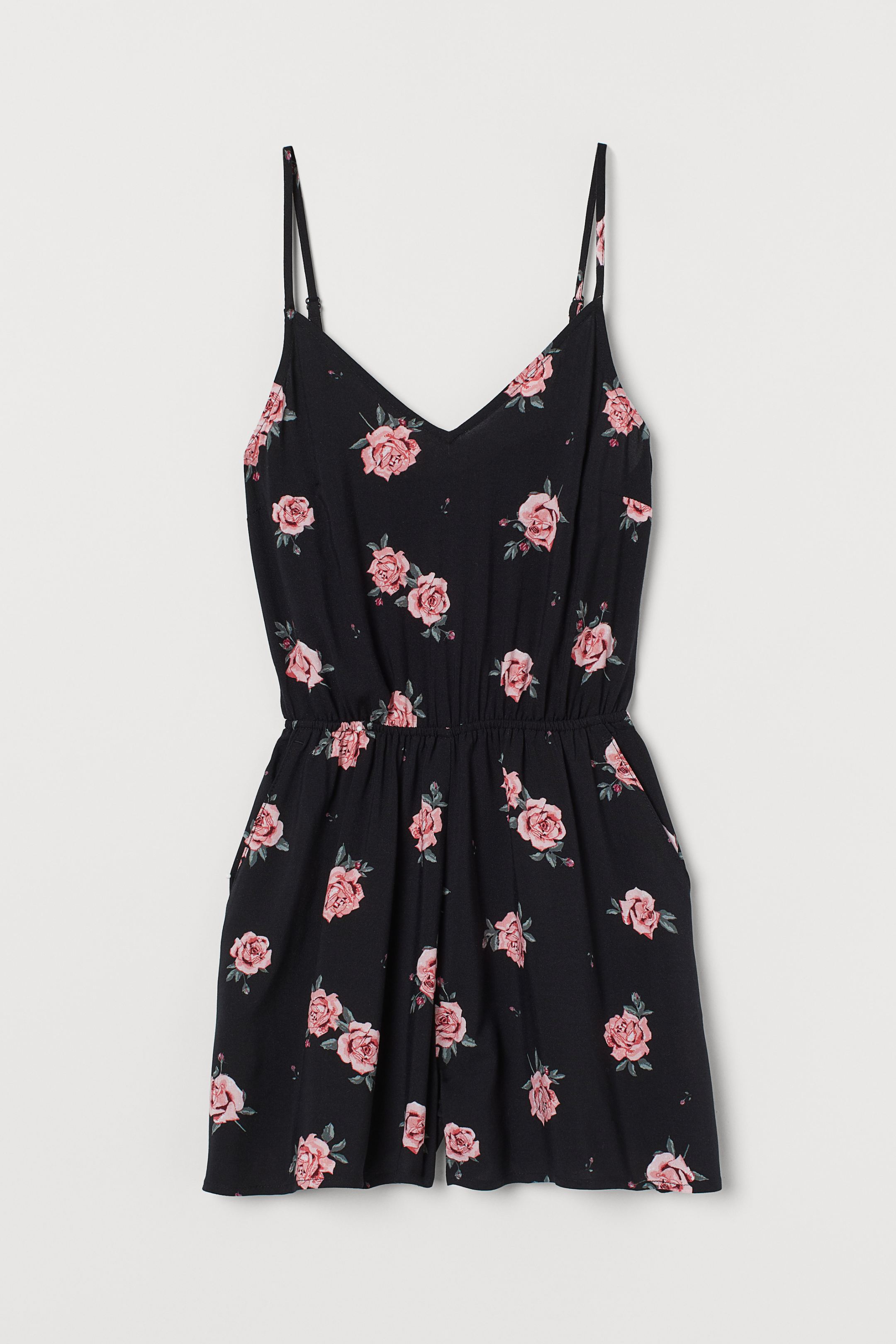 

Комбинезон H&M 32 черный цветы 7471920