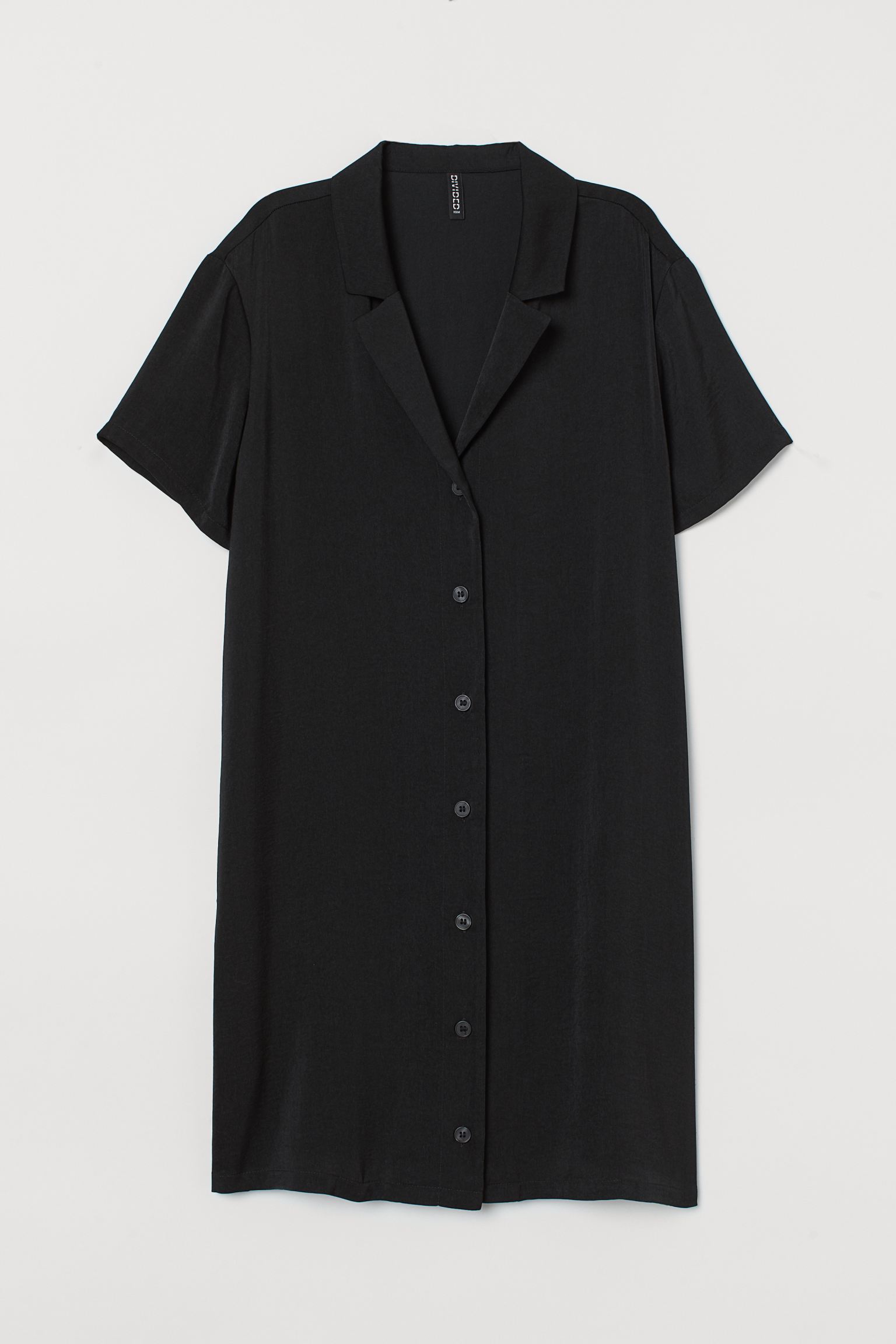 

Платье рубашка H&M XS черный 17048865691
