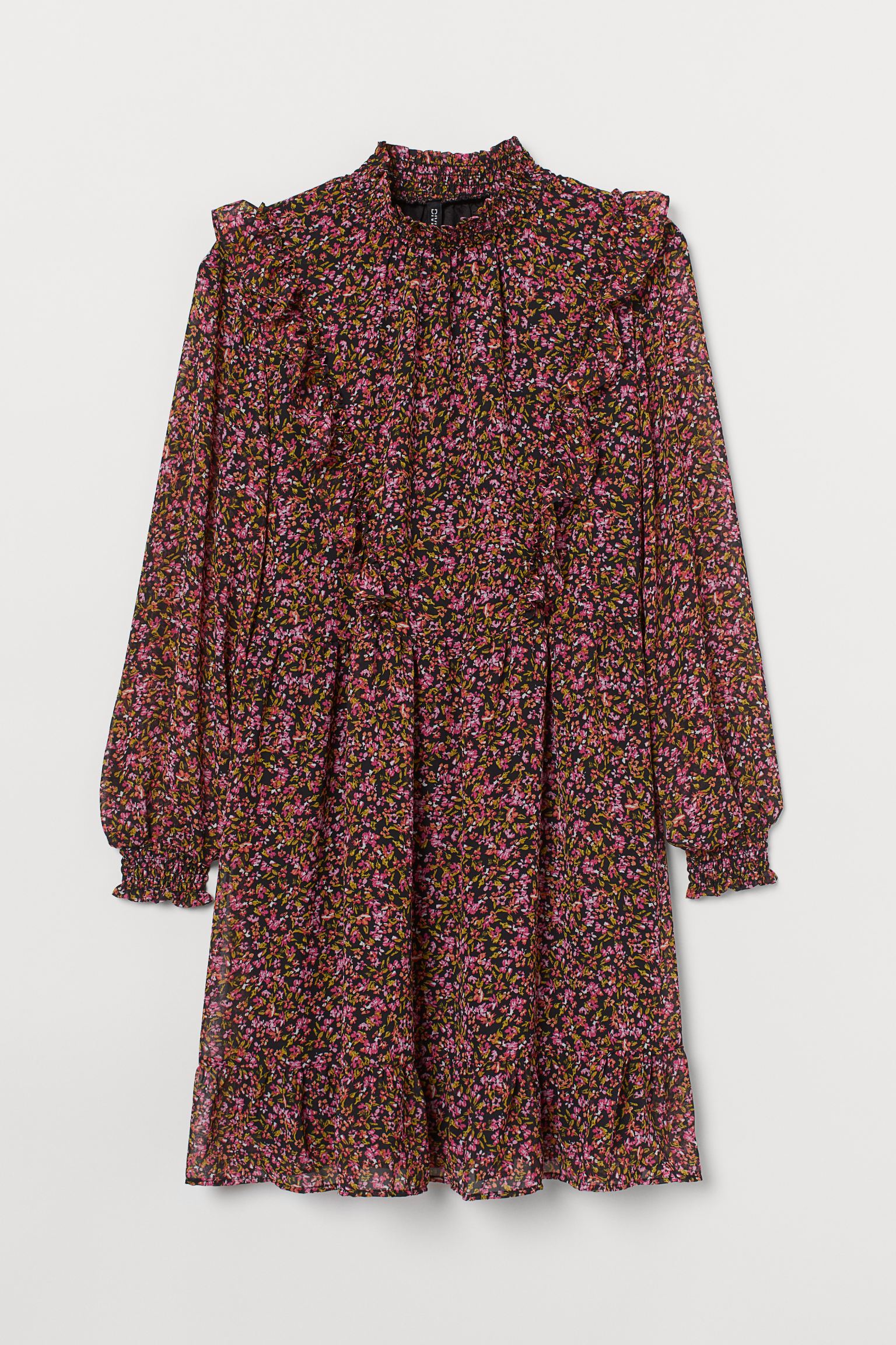

Платье H&M 2XL черный цветы 3049280442