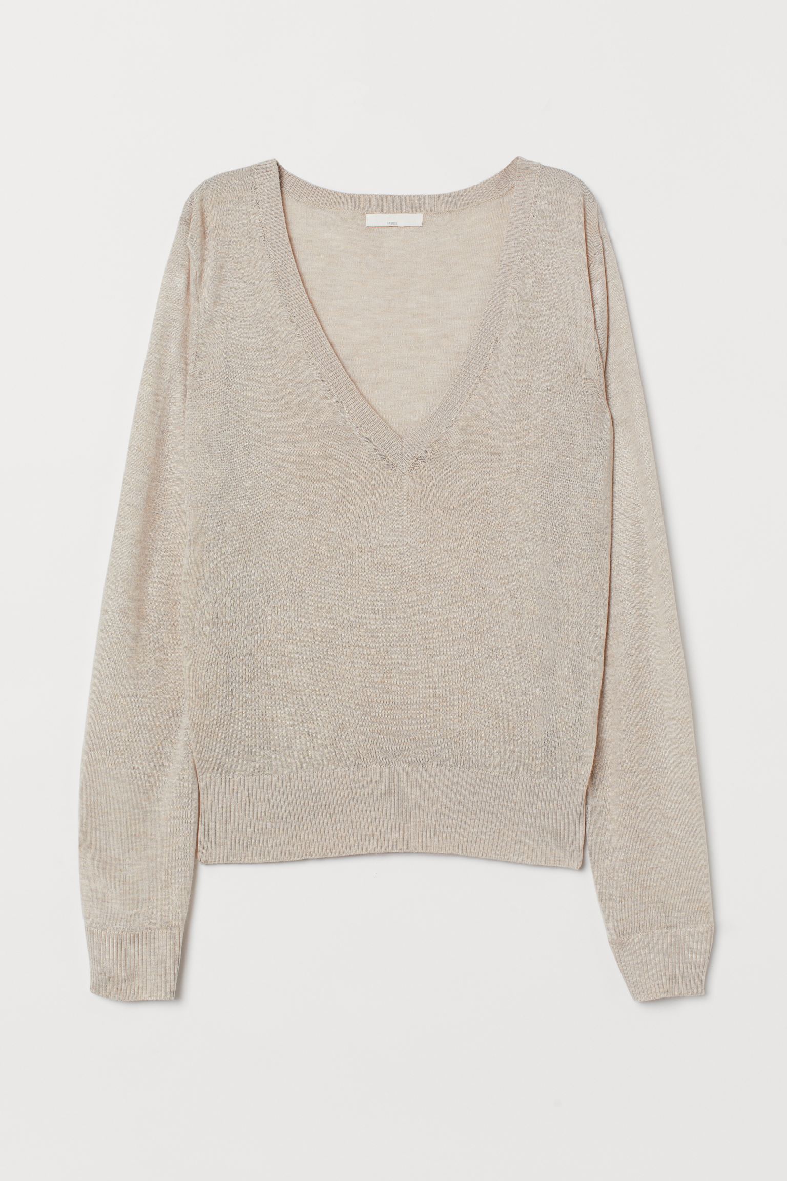 

Джемпер H&M XXL светло бежевый меланж 5048361421