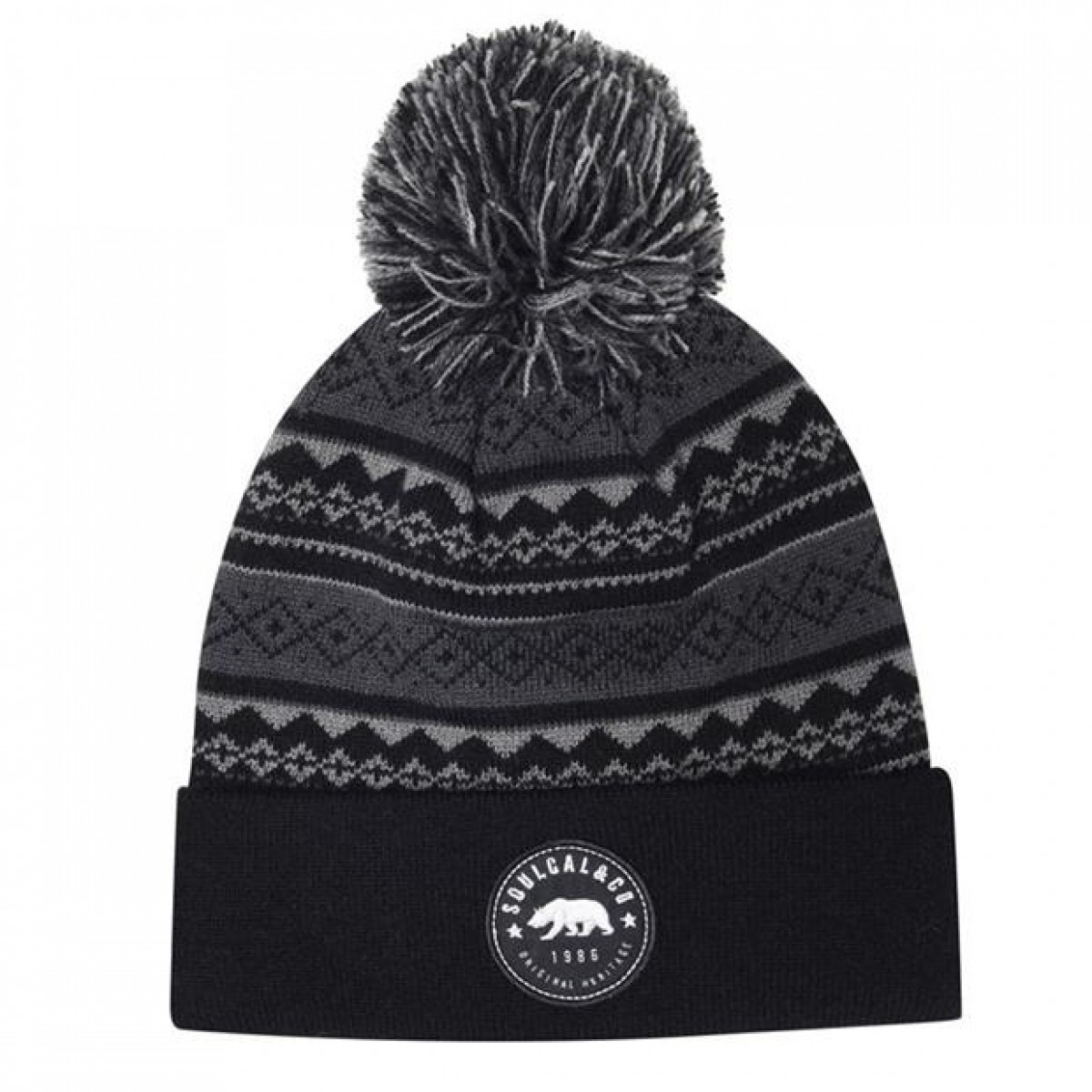 

Головной убор SoulCal Aztec Hat Black/Charcoal, Головной убор SoulCal Aztec Hat Black/Charcoal,One Size