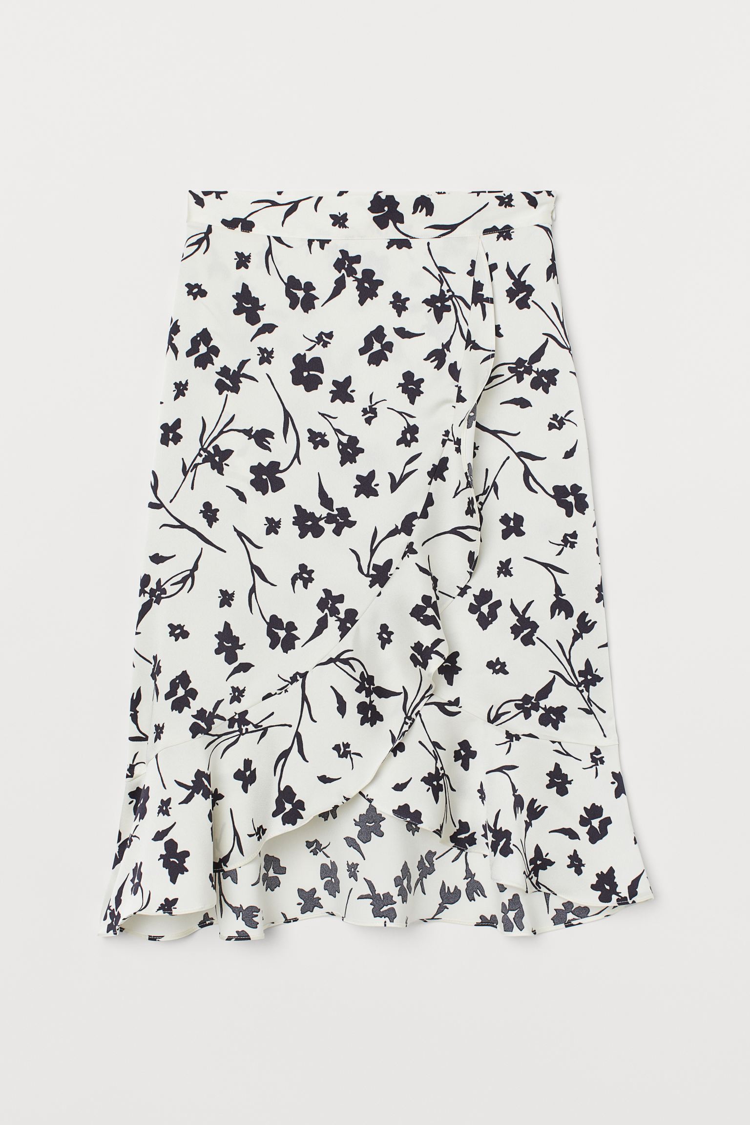

Юбка H&M 38 белый цветы 17048586401