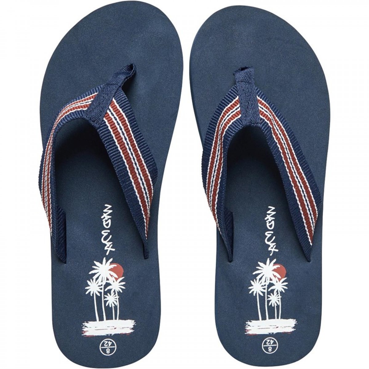 

Вьетнамки Mad Wax Striped Strap Navy Dark Blue, 43