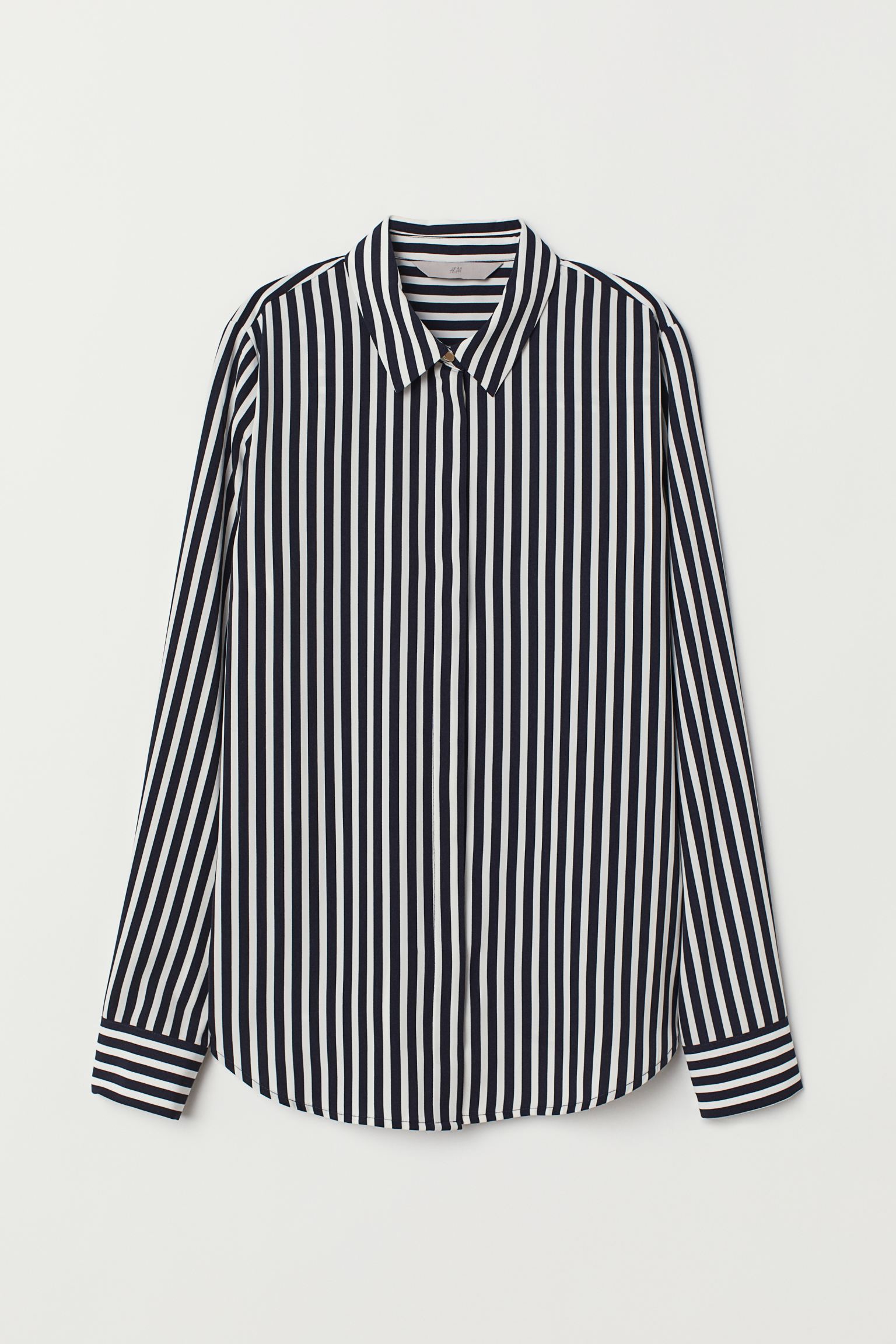 

Блуза H&M  бело синий полоска 6956329, Блуза H&M 32 бело синий полоска 6956329
