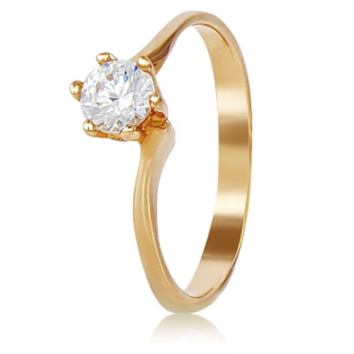 

Золотое кольцо Василина с кристаллом Swarovski 000036673 17.5 размера