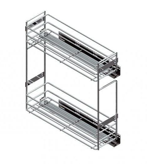 

Карго Starax на 2 полки 200мм хром правое с направляющими частичного выдвижения Blum 3/4 S-2212