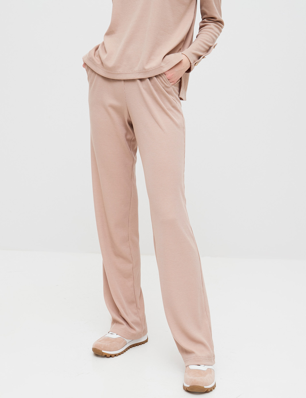 

Штаны деми Wear me свободные из рубчика  Коричневый 1w/17/33, Штаны деми Wear me свободные из рубчика M Коричневый 1w/17/33
