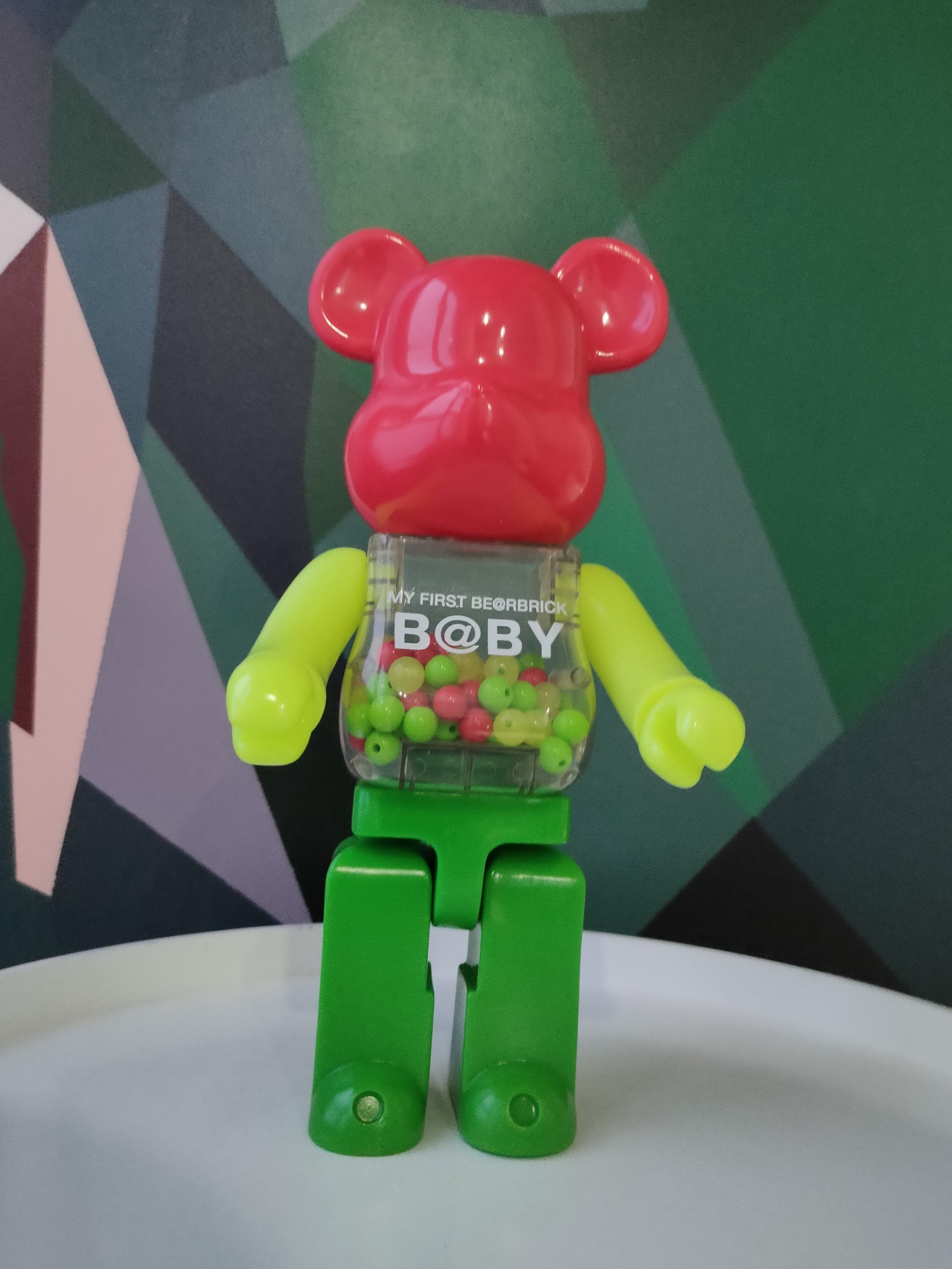 

Дизайнерская игровая фигура Беабрик Bearbrick My first b@by Chiaki Neon 400% 28 см (109)