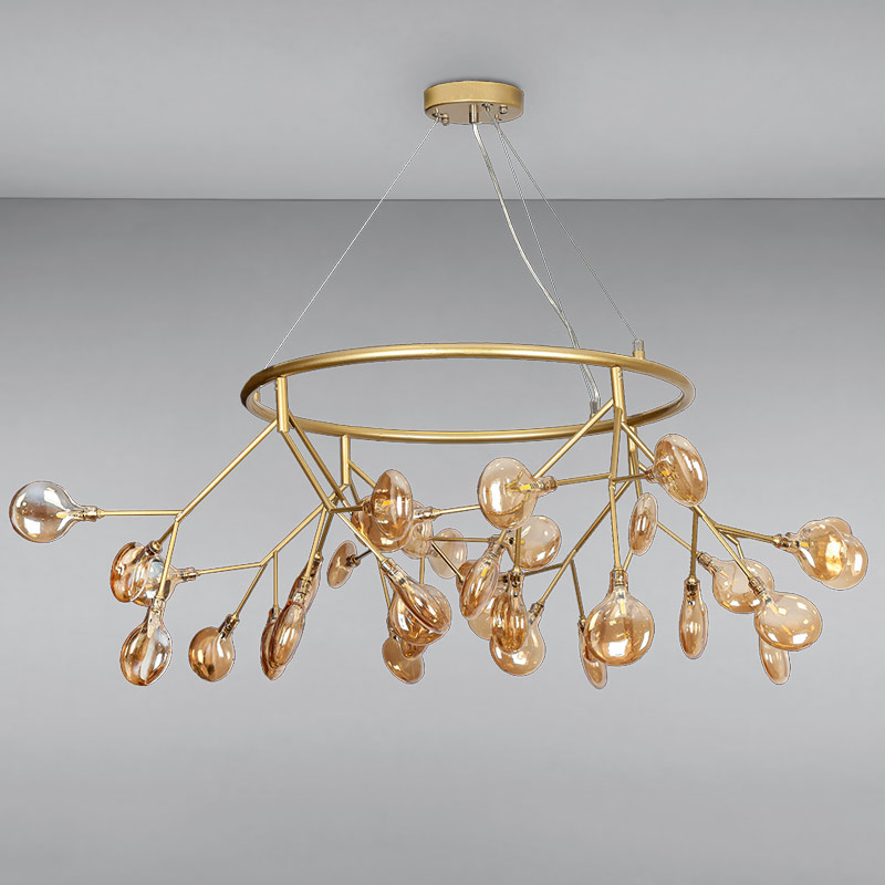 

Люстра підвісна молекула Light House LS-15231-36 GD+BR золото