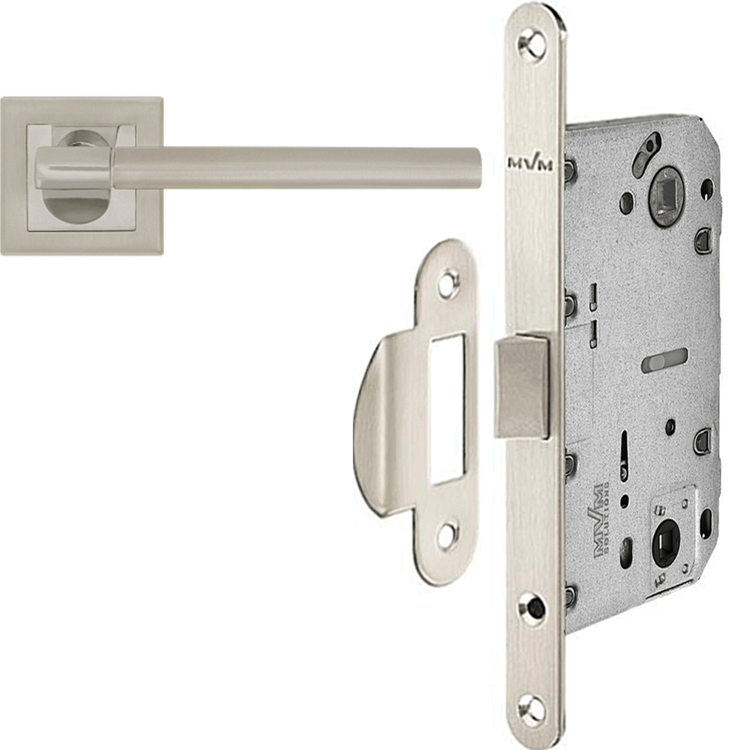 

Ручки комплект с механизмом Linde Hex Grotti SN/CP