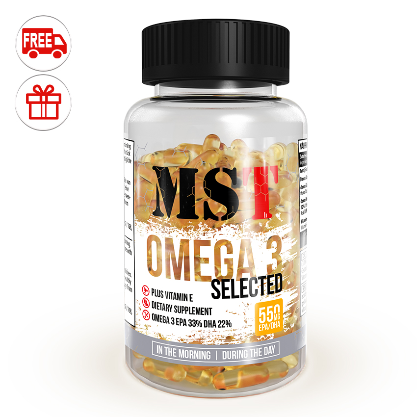 

Жирные кислоты MST Nutrition Omega 3 Selected 110 капсул