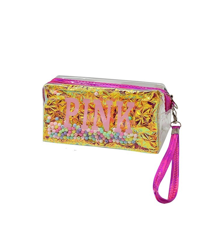 

Косметичка Pink 19х10х5см золотой ST01890