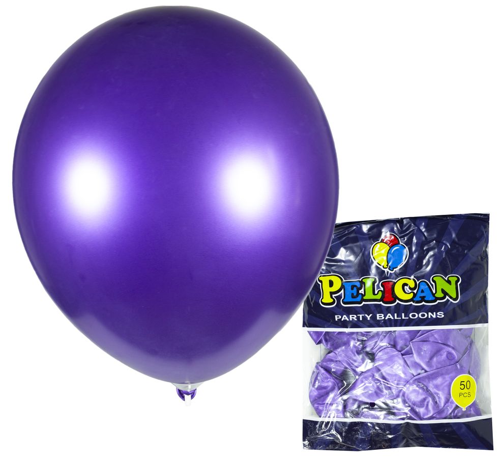 

Воздушные шары Pelican фиолетовые 50 шт (1250-605)