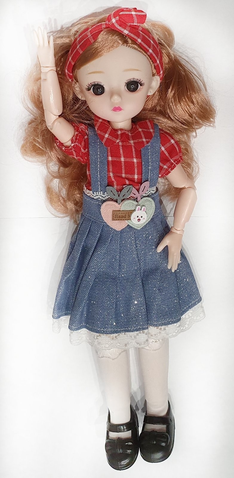 

Кукла BJD с 3D глазами карого цвета, рубашка в клетку 30 см K002034