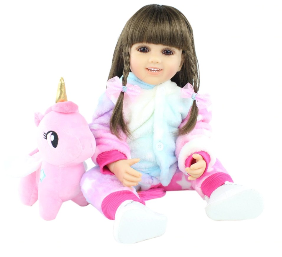 

Реалистичная кукла Reborn Baby BZDOLL рост 55см, с Единорогом