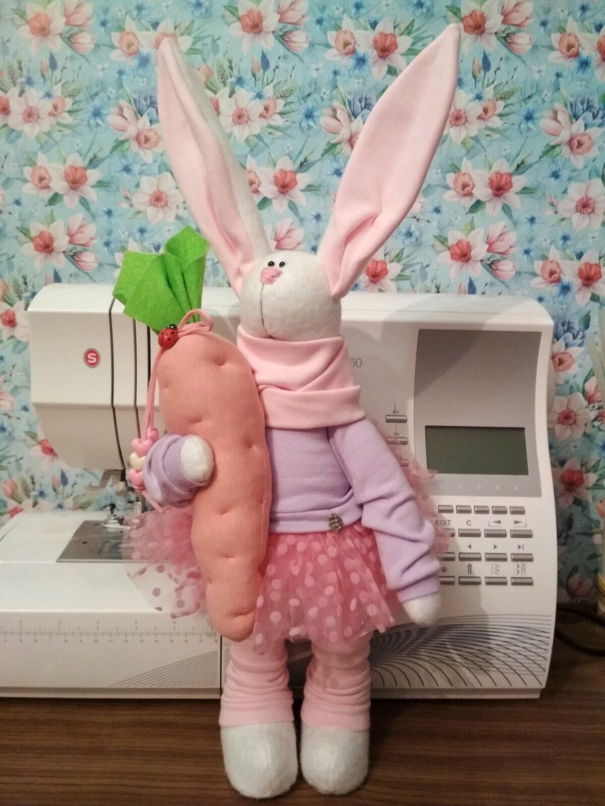 Набор текстильная игрушка Ваниль R005 «Rabbit's Story. Заяц флисовый» 28 см
