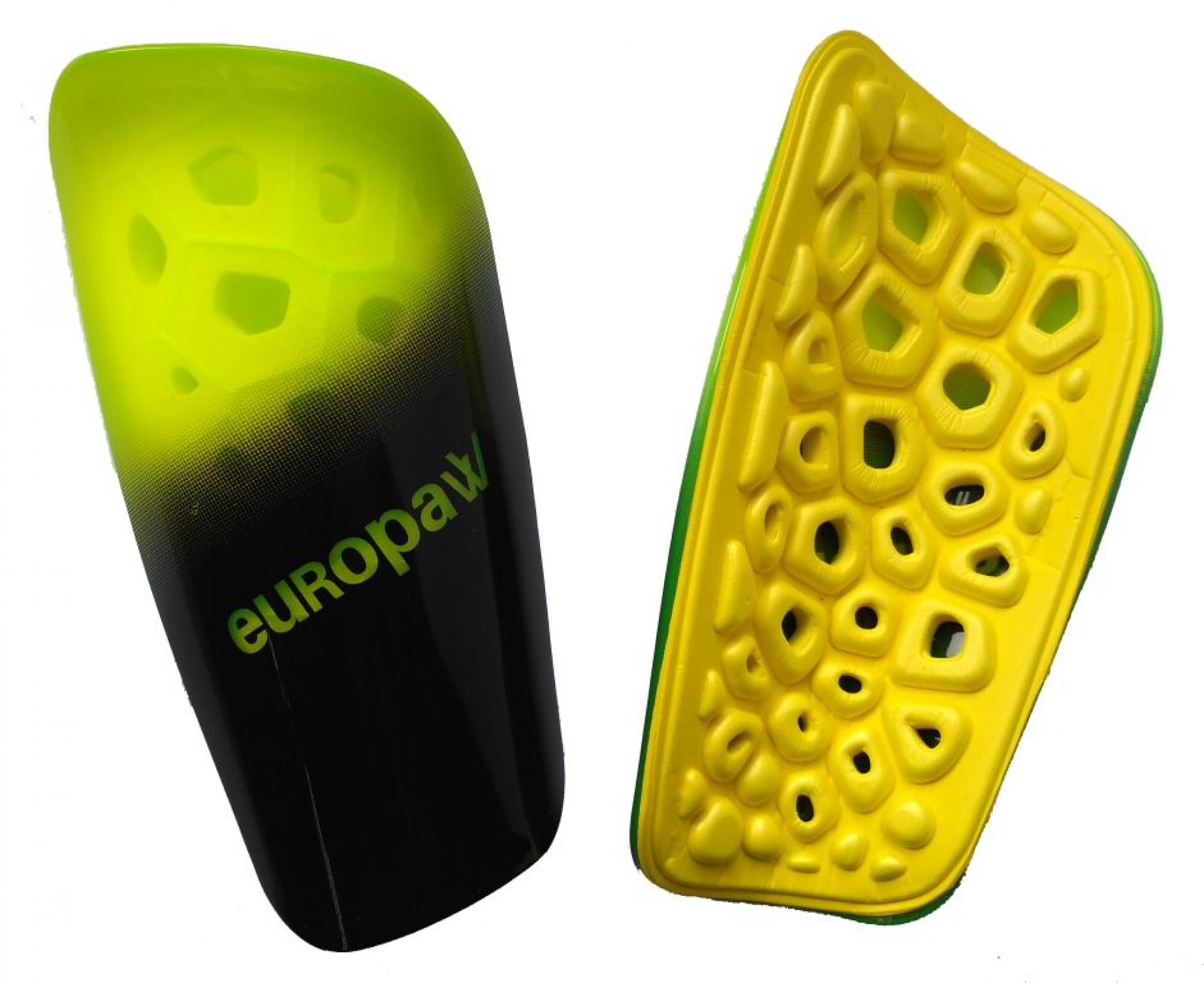 

Щитки футбольные Europaw light черно-салатовые