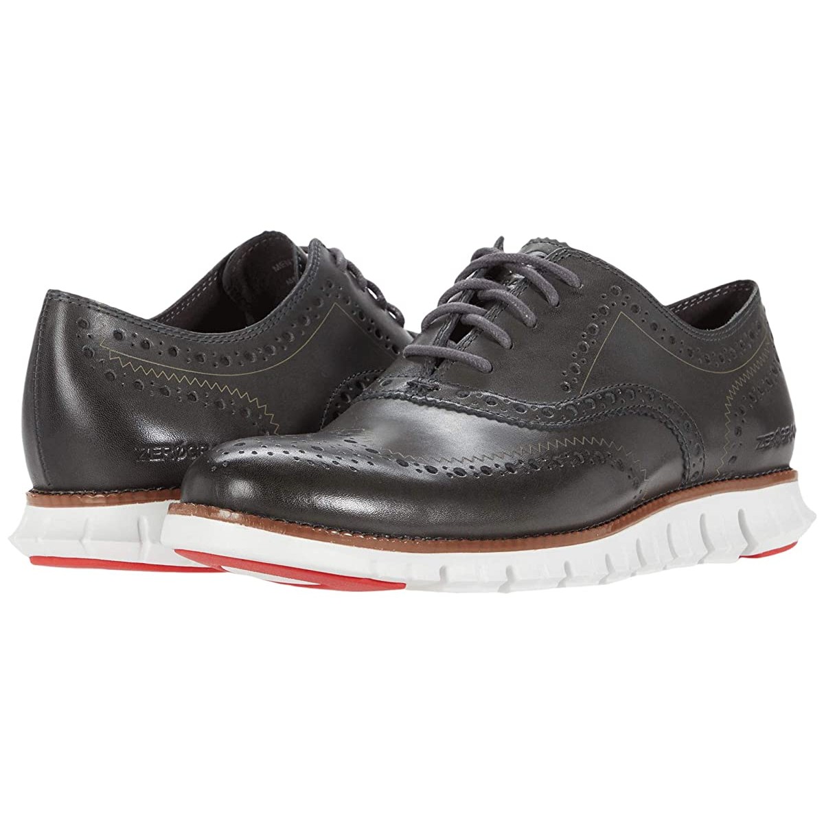 

Туфли оксфорды Cole Haan Zerogrand Wing Tip Oxford Gray Pinstripe WR/Flame Scarlet/Optic White, 43 (280 мм)