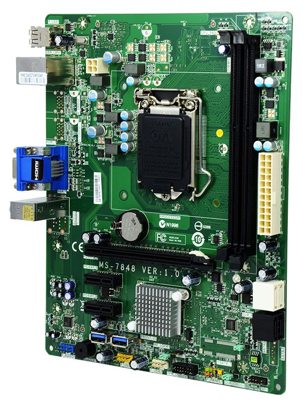 

Материнская плата MSI MS-7848 (s1150/DDR3/SATA3/i3, i5, i7) без планки Refurbrished