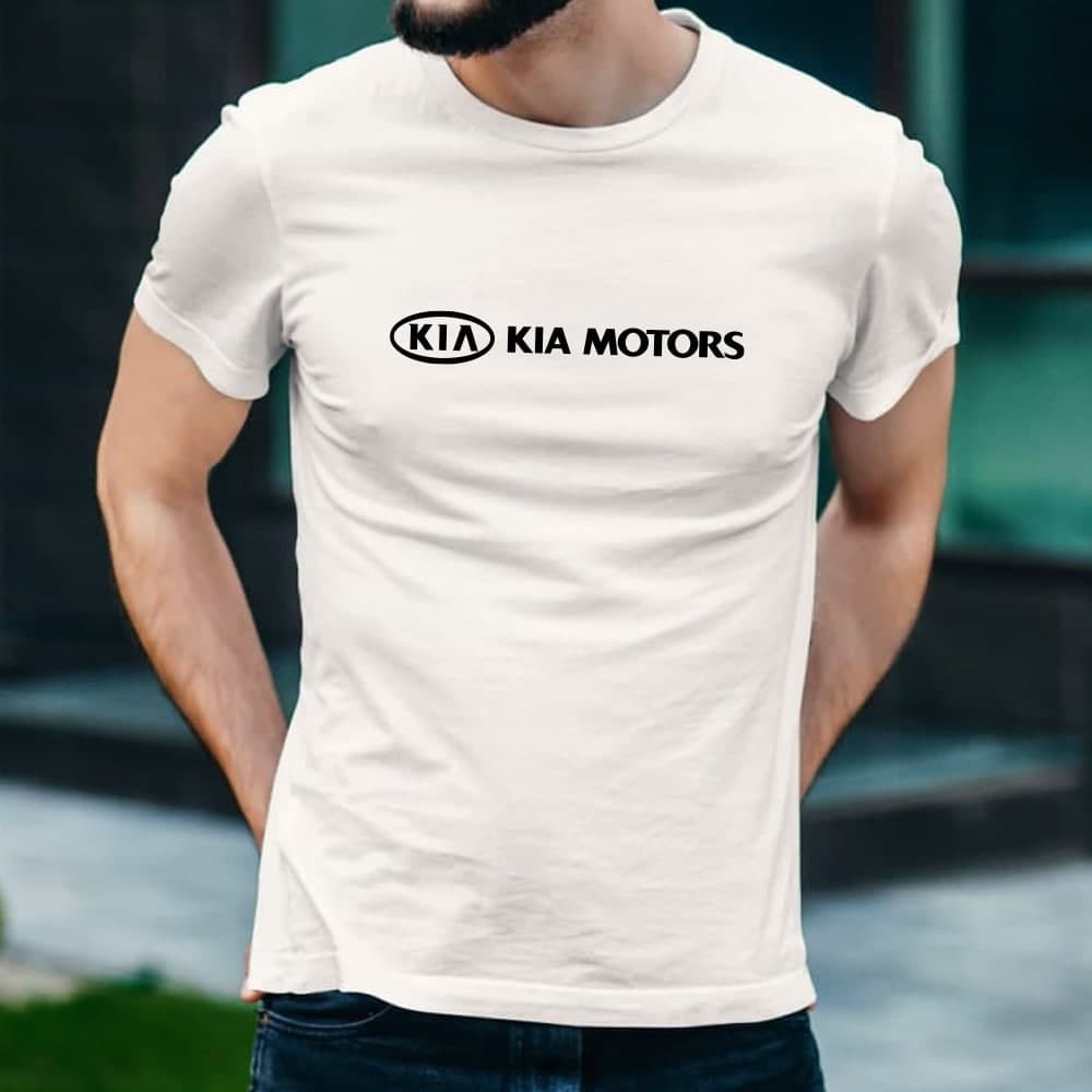 

Мужская футболка KIA белая c большим лого, размер, Мужская футболка KIA белая c большим лого, размер 3XL