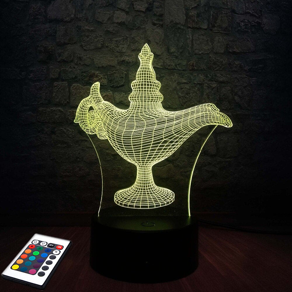 

3D светильник с пультом и аккумулятором 3D Lamp Лампа Алладина (LP-2513)