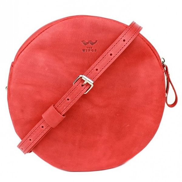 

Кожаная женская сумка мини Bubble красная винтажная TW-BABL-RED-CRZ