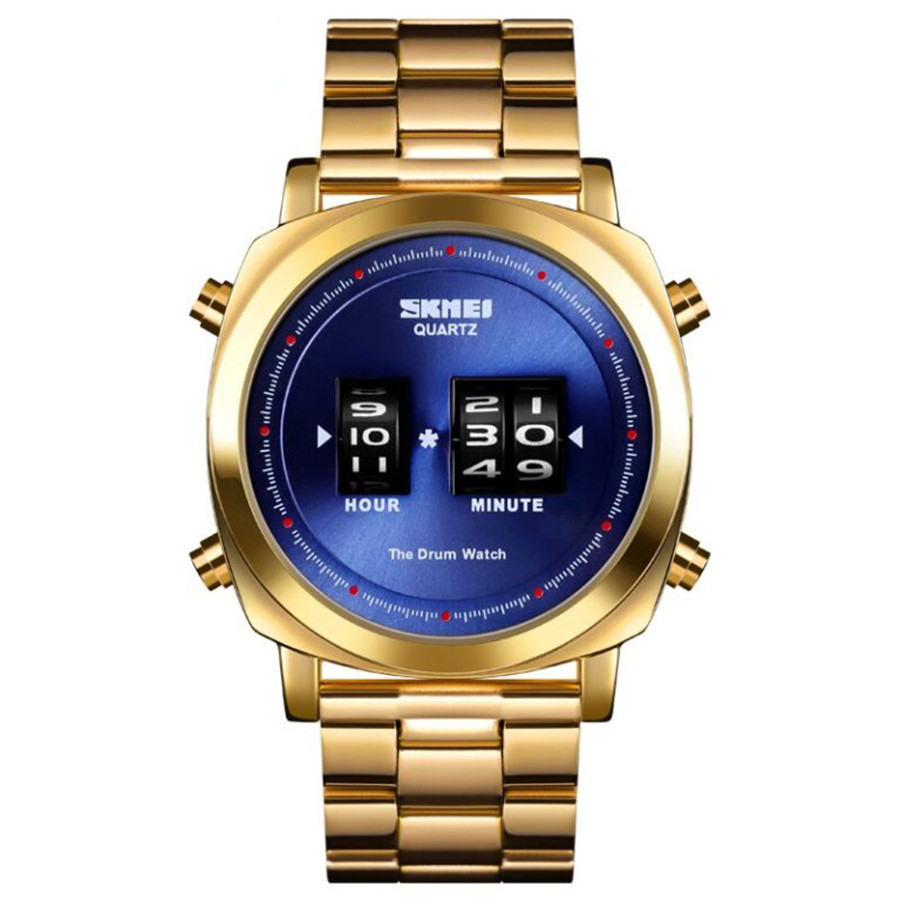 

Мужские часы Skmei The Drum watch Золотистые (3641)