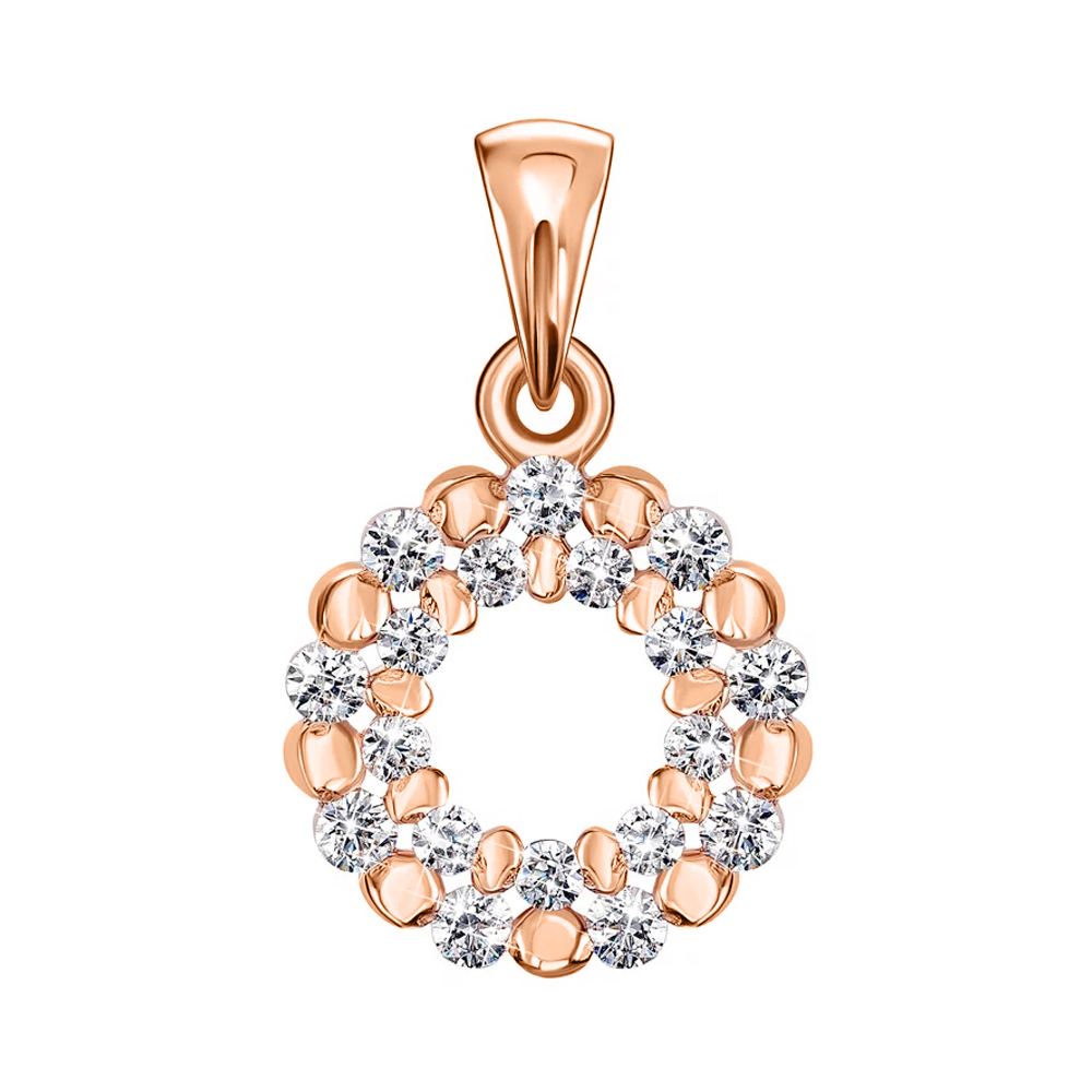 

Кулон из красного золота с фианитом S Zirconia 000126361