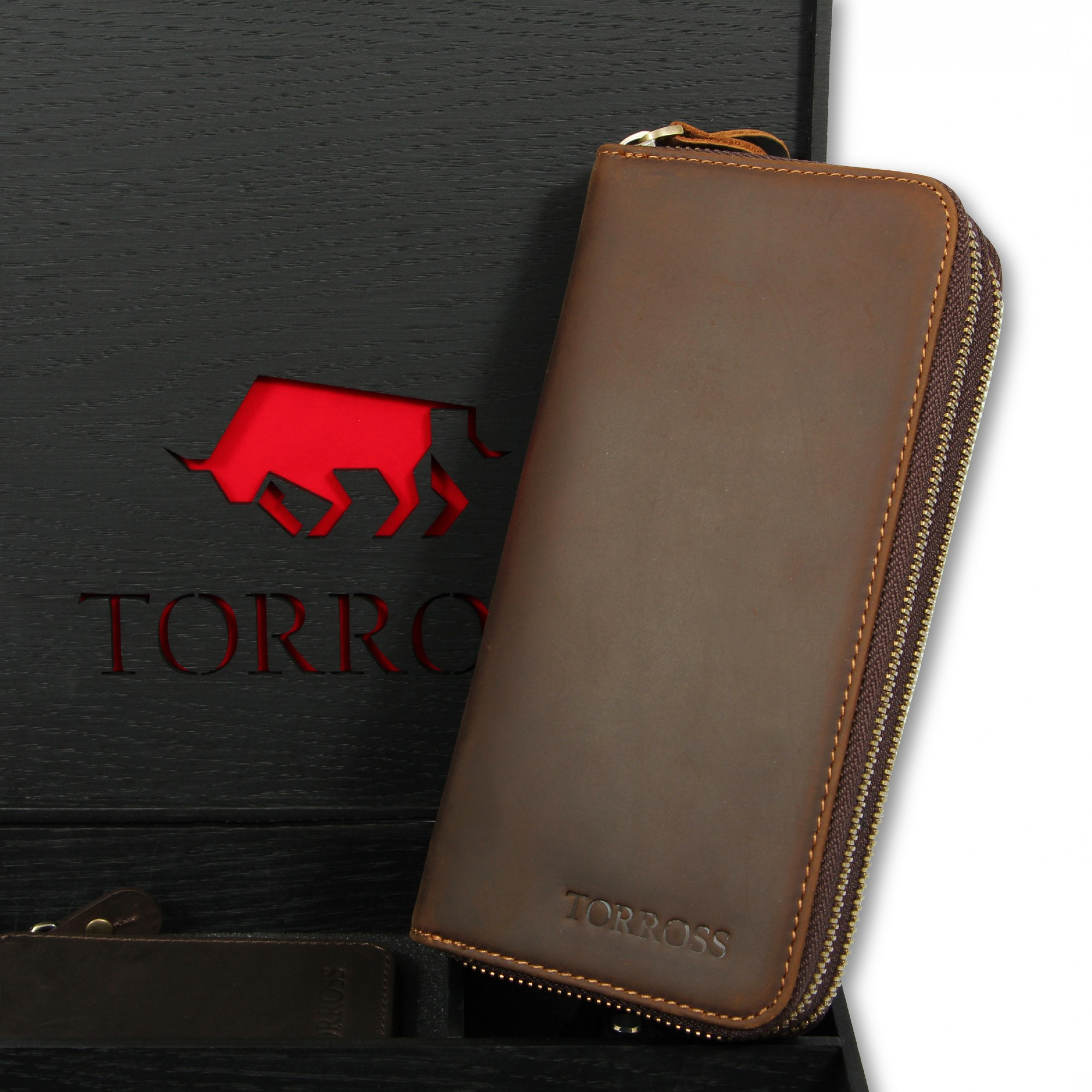 

Мужской портмоне TORROSS 01 Classic Wallet из натуральной кожи коричневый