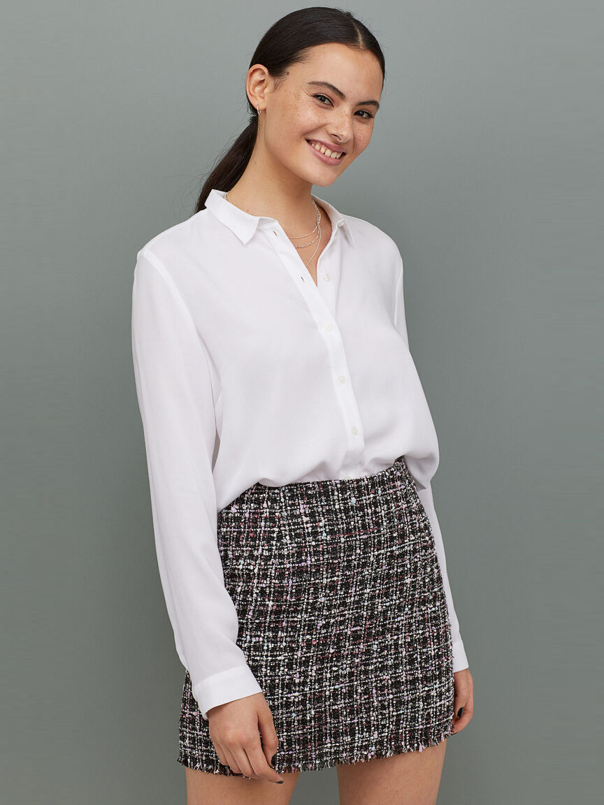 

Юбка H&M 060777714 38 Черная с розовым