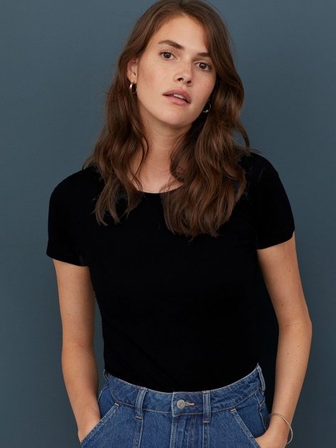 

Футболка H&M 060826646  Черная, Футболка H&M 060826646 L Черная