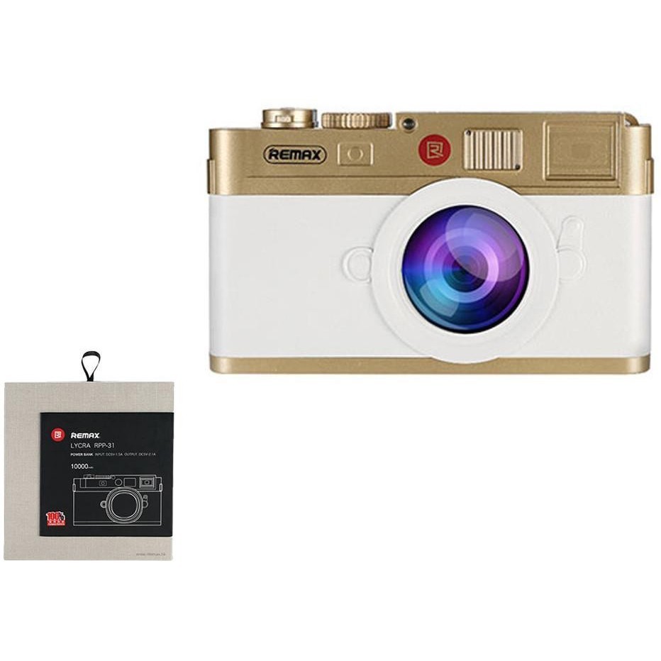 

Павербанк Remax 10000 мАч Camera gold
