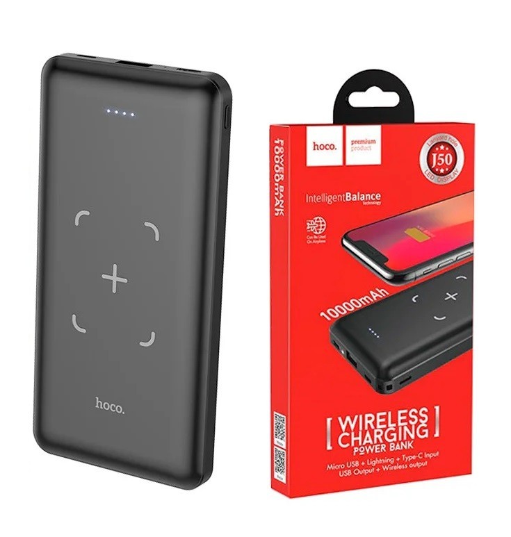 

Павербанк Hoco Wireless Charger 10000 мАч black