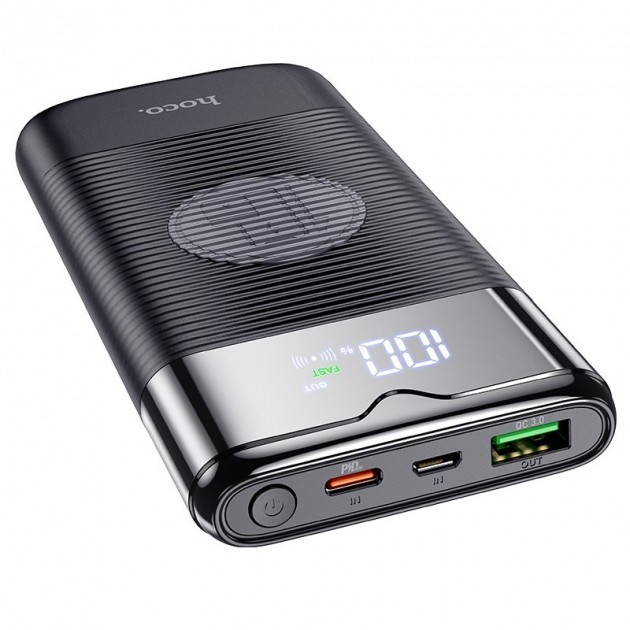 

Павербанк Hoco Wireless Charger 10000 мАч с поддержкой Quick Charge|Power Delivery black