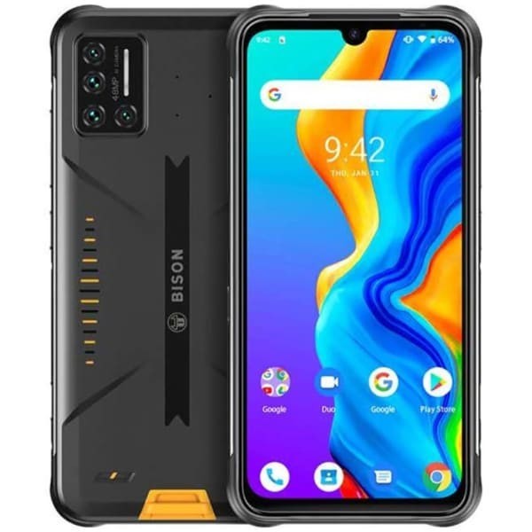 

Защищенный смартфон Umidigi Bison ip68 6/128gb Black-Orange