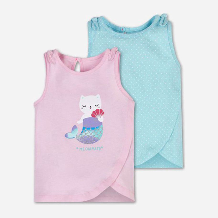 

Майка Baby Club CA31130 68 см 2 шт Розовый/Голубой (Er_2000000287515)