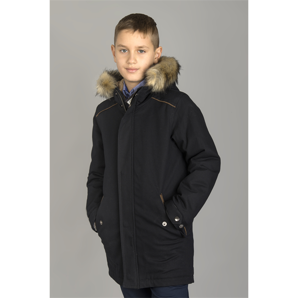 

Детская зимняя куртка парка черная West-Fashion М-105 36/146