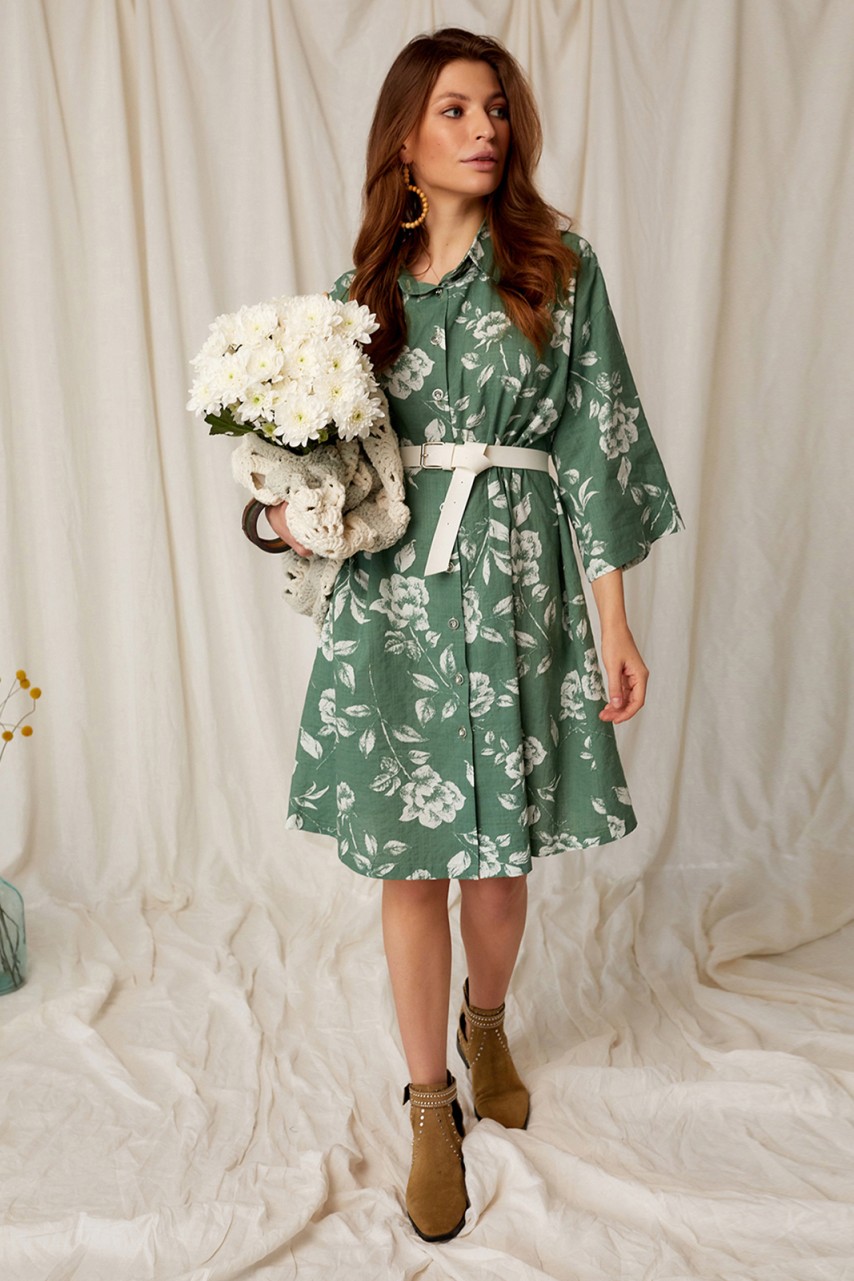 

Платье KOTIKI 2037 - зеленое, Платье KOTIKI 2037 44-46 зеленое