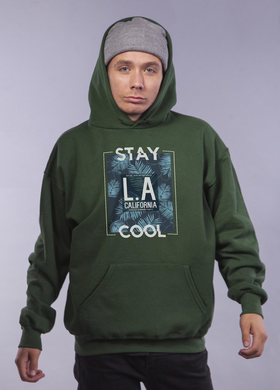 

Толстовка тёмно зелёная LOYS "LA California" XXL