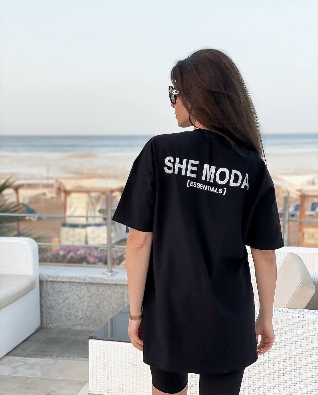 

Футболка SHE MODA OVERSIZE черная L