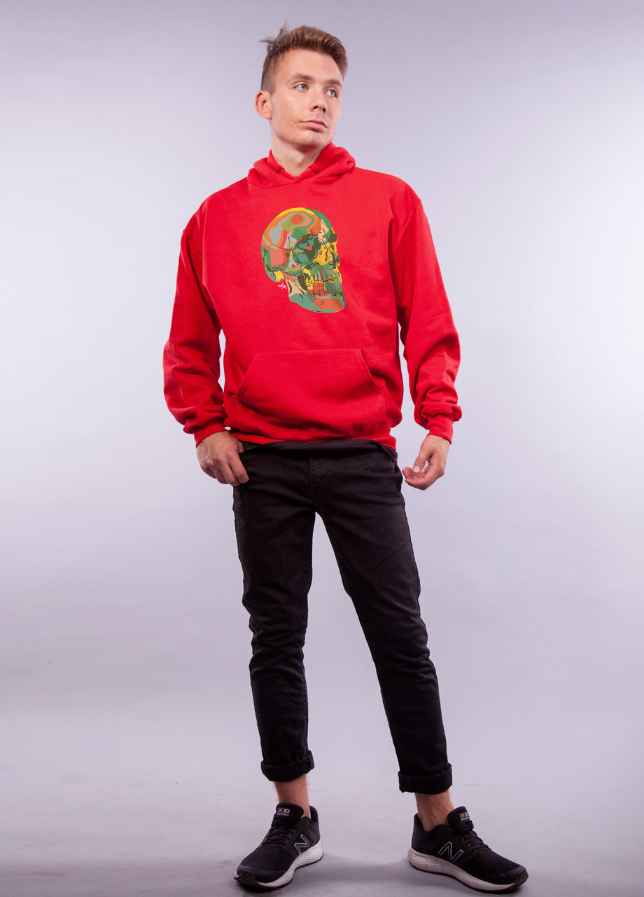 

Толстовка красная LOYS "Colorful Skull" XXL