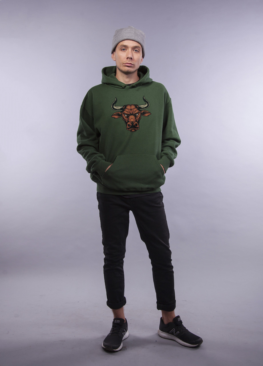 

Толстовка тёмно зелёная LOYS "Bull" XXL